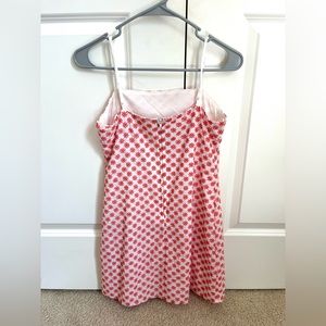 Mi AMI White and Coral Flowers Mini Dress